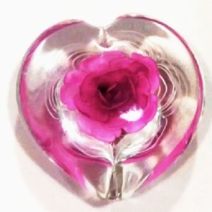 ❇️ Pink Rose Glass Decor ❇️